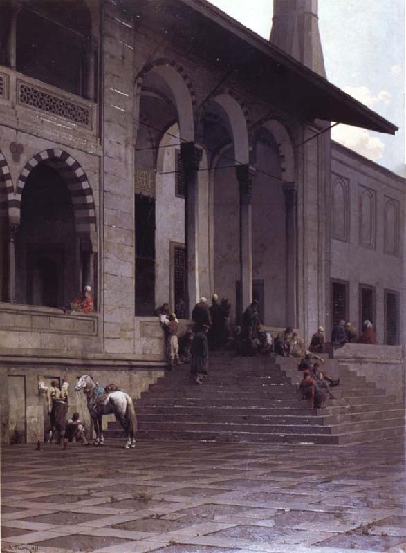 Alberto Pasini The Door of the Yeni-Djami Mosque in Constantinople oil painting picture